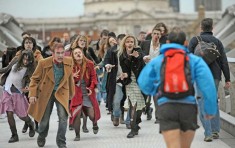 zombie walk millenium bridge