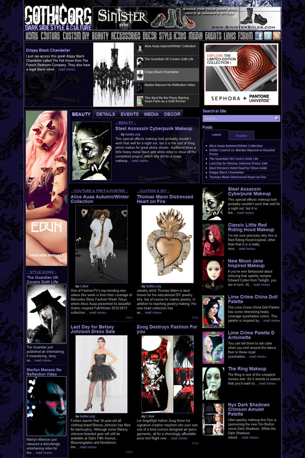 gothic org fashion style makeup tutorials beauty