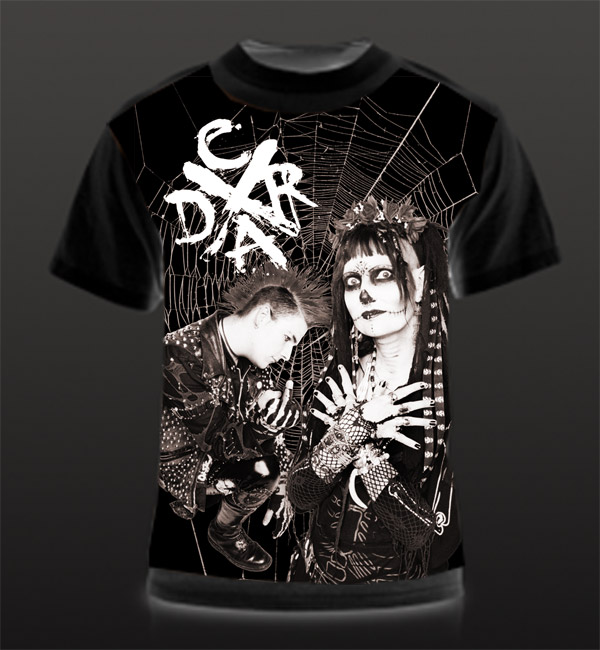 california deathrock kickstarter goth punk spiderweb shirt