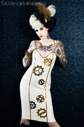 vital vein fashion steampunk gears latex