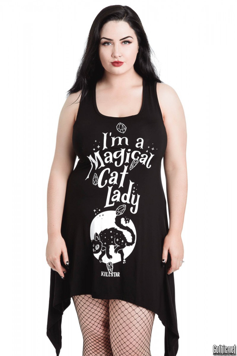 KillStar Black Cat Lace-Up Tunic