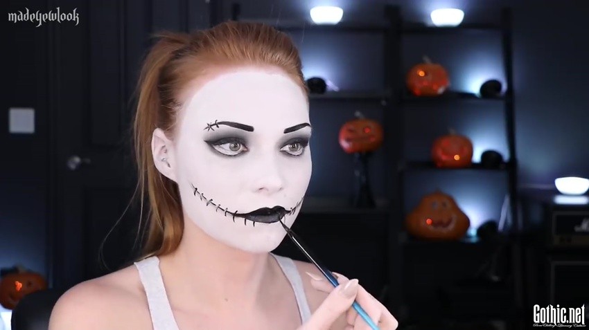 Impeccable Jack Skellington Halloween Makeup Tutorial | Gothic.net